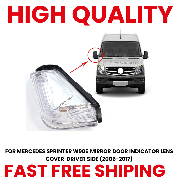 Wing Mirror Indicator Lens Clear Right Driver Side For Mercedes Sprinter 2006-2018