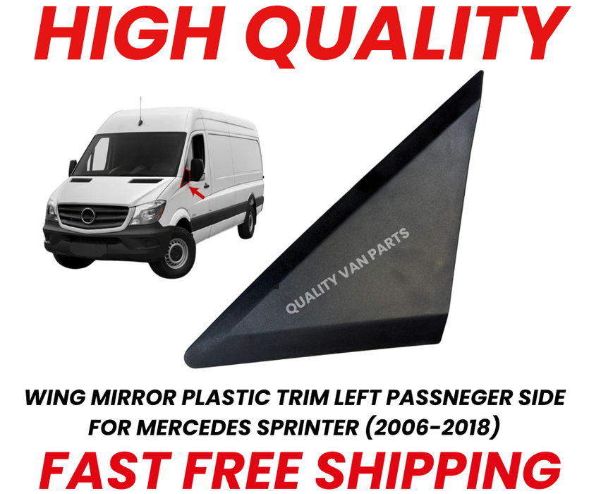 WING MIRROR PLASTIC TRIM LEFT PASSENGER SIDE FOR MERCEDES SPRINTER (2006-2018)