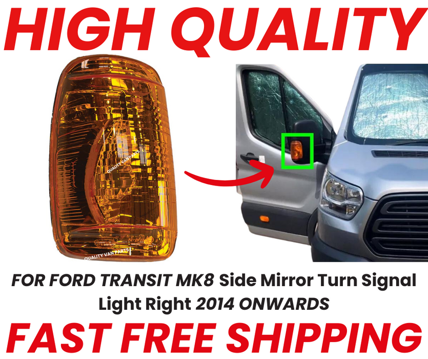 FOR FORD TRANSIT MK8 Side Mirror Turn Signal Light Right 2014 ONWARDS