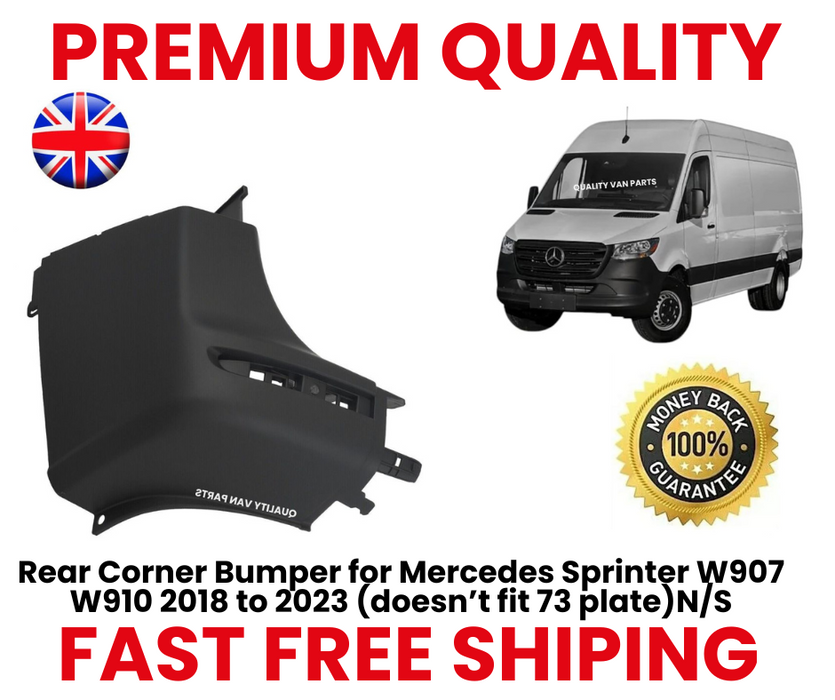 Left Rear Corner Bumper for Mercedes Sprinter W907 W910 2018 onward Nearside N/S