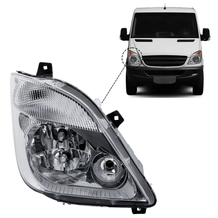 Right Side O/S Headlight without Fog Light for 06-13 Mercedes Sprinter W906
