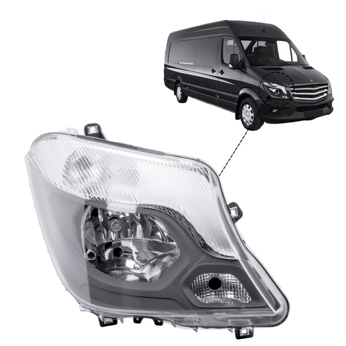 Driver Right Side O/S Headlight Head Lamp for 14-18 Mercedes Sprinter W906