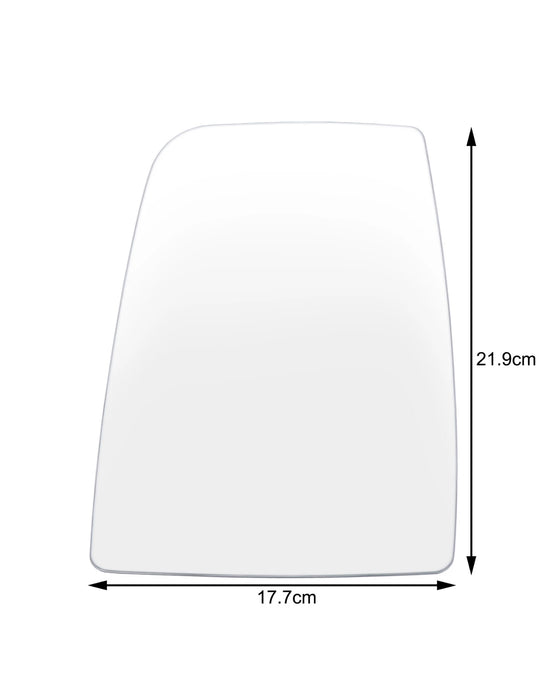 For Ford Transit Mk8 2014 ONWARDS Left Side Wing Mirror Glass none Heated Upper With Plate