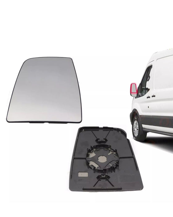 For Ford Transit Mk8 2014 ONWARDS Left Side Wing Mirror Glass none Heated Upper With Plate