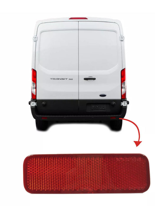 FOR FORD TRANSIT MK8 REAR RIGHT DRIVER SIDE BUMPER RED REFLECTOR 2014 ONWARDS)