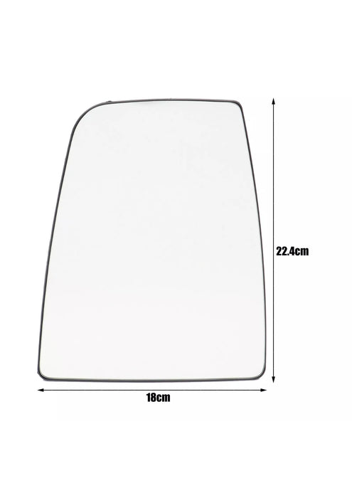 For Ford Transit Mk8 2014 ONWARDS Left Side Wing Mirror Glass none Heated Upper With Plate