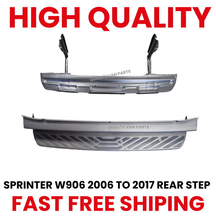 For Mercedes Sprinter Rear Back Metal Step Plus Plastic Cover 2006 - 2017