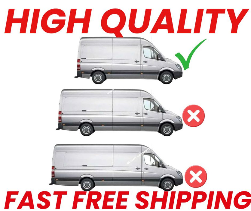 Fit Mercedes Sprinter MWB 2018-2026 Left Side Plastic Protective Moulding Trims