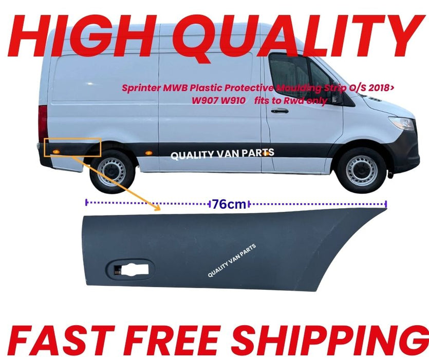For Mercedes Sprinter W907 MWB Protective Moulding Right O/S 2018+ Plastic Trim