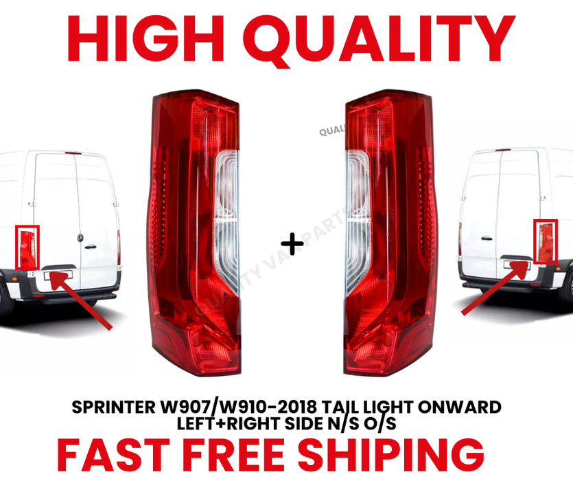 For Mercedes Sprinter Rear Lamp Light Tail Left & Right Side Pair 2018- 2025