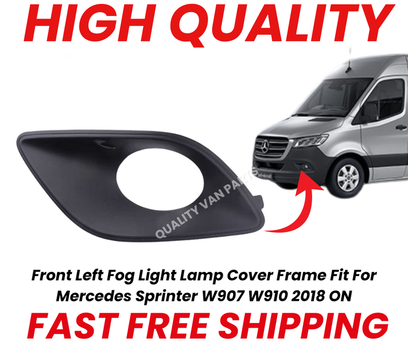 Front Left Fog Light Lamp Cover Frame Fit For Mercedes Sprinter W907 W910 2018 ON