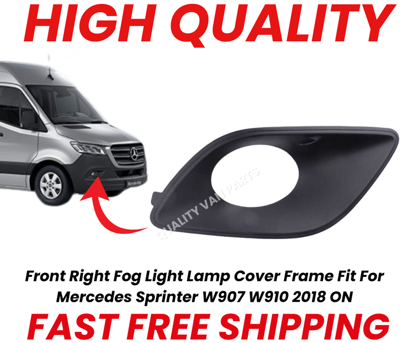 Front Right Fog Light Lamp Cover Frame Fit For Mercedes Sprinter W907 W910 2018 ON
