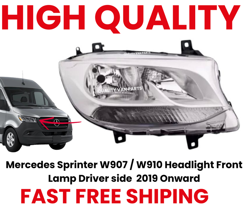 Front Headlight For Mercedes Sprinter W907 W910 Headlamp 2018 Onwards Passenger (For: More than 1 vehicle)
