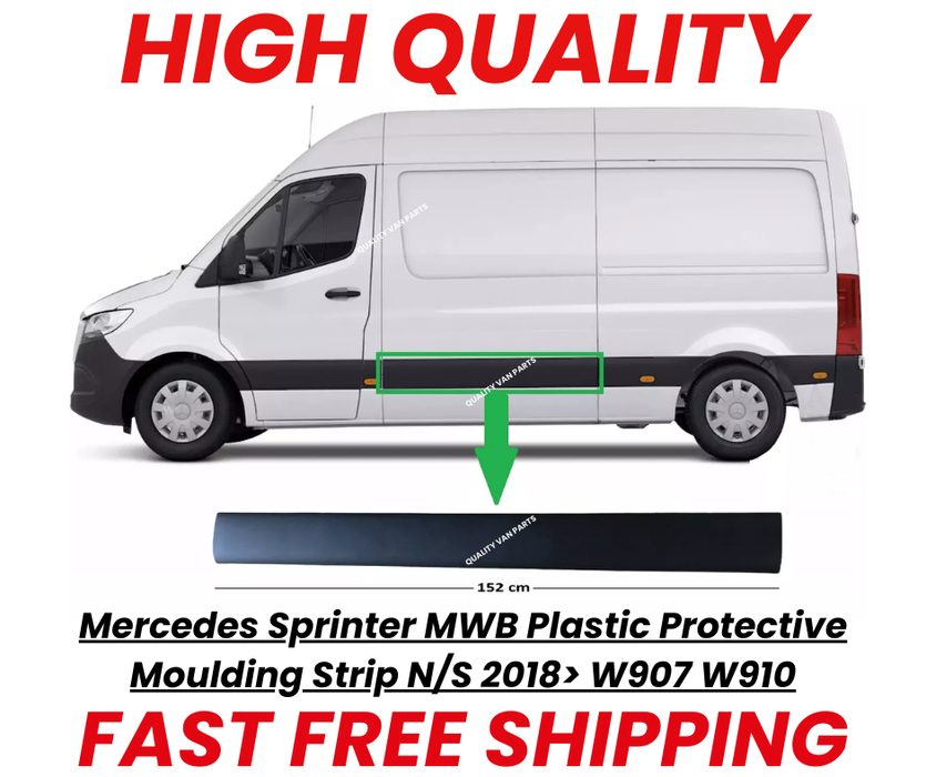 Mercedes Sprinter MWB Plastic Protective Moulding Strip N/S 2018> W907 W910