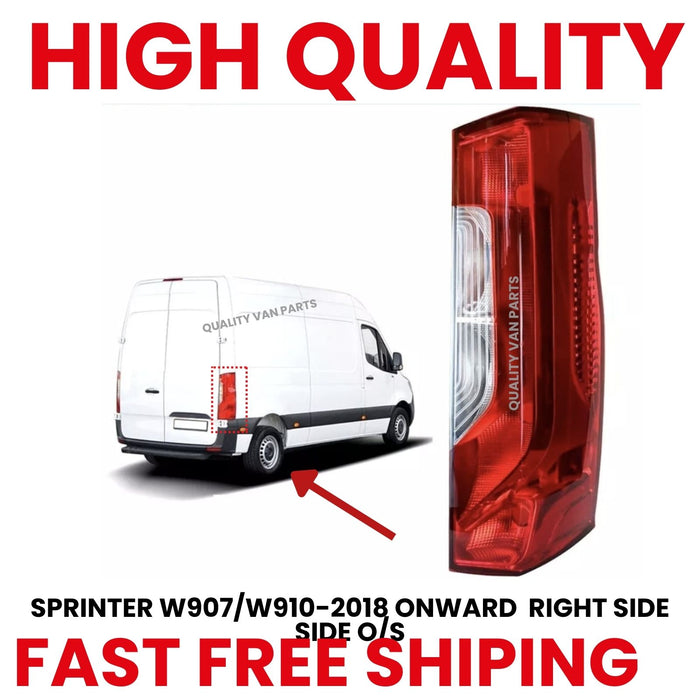 Rear Tail Light Lamp For Mercedes Sprinter W907 W910 Right Driver side O/S 2018 On