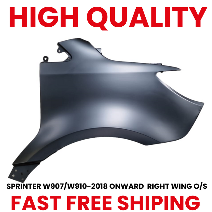 For NEW FRONT WING MERCEDES SPRINTER PANEL DRIVER RH O/S 2018 ONWARDS W907 W910