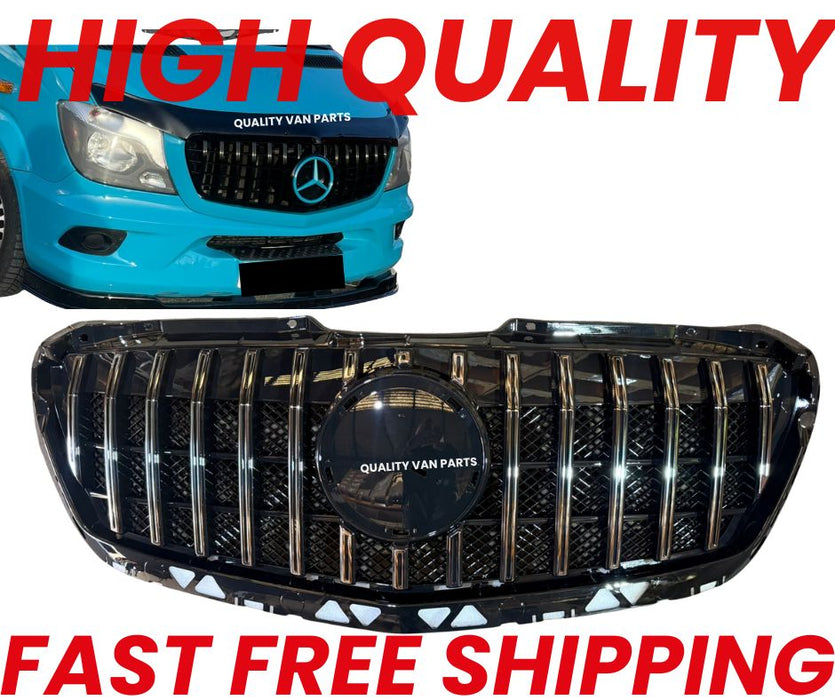 For Mercedes W906 Sprinter 313 Front Bumper Grille 2013-18 Panamericana Facelift