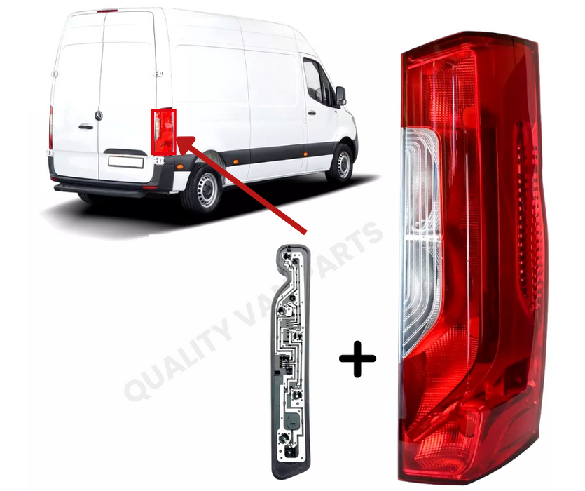 Rear Right Tail Light Lamp for Mercedes Sprinter W907 W910 2018+ with Bulb Holder & Circuit Board O/S