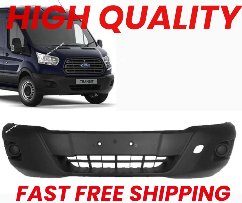 FORD TRANSIT MK8 2014 - 2019 FRONT BUMPER WITH MARKING FOR FOG HOLES NEW