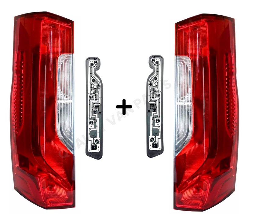 Pair Rear Tail Light Lamps for Mercedes Sprinter W907 W910 2018+ Left & Right with Bulb Holders & Circuit Boards