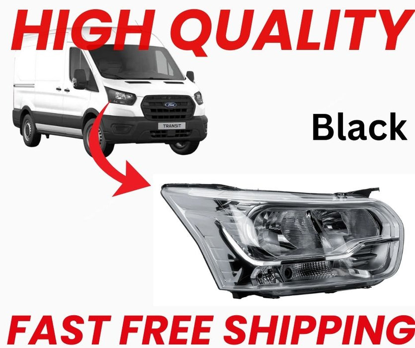 Right Side Headlight O/S Headlamp Chrome Trims for 14-25 Ford Transit Mk8 (For: Ford Transit)