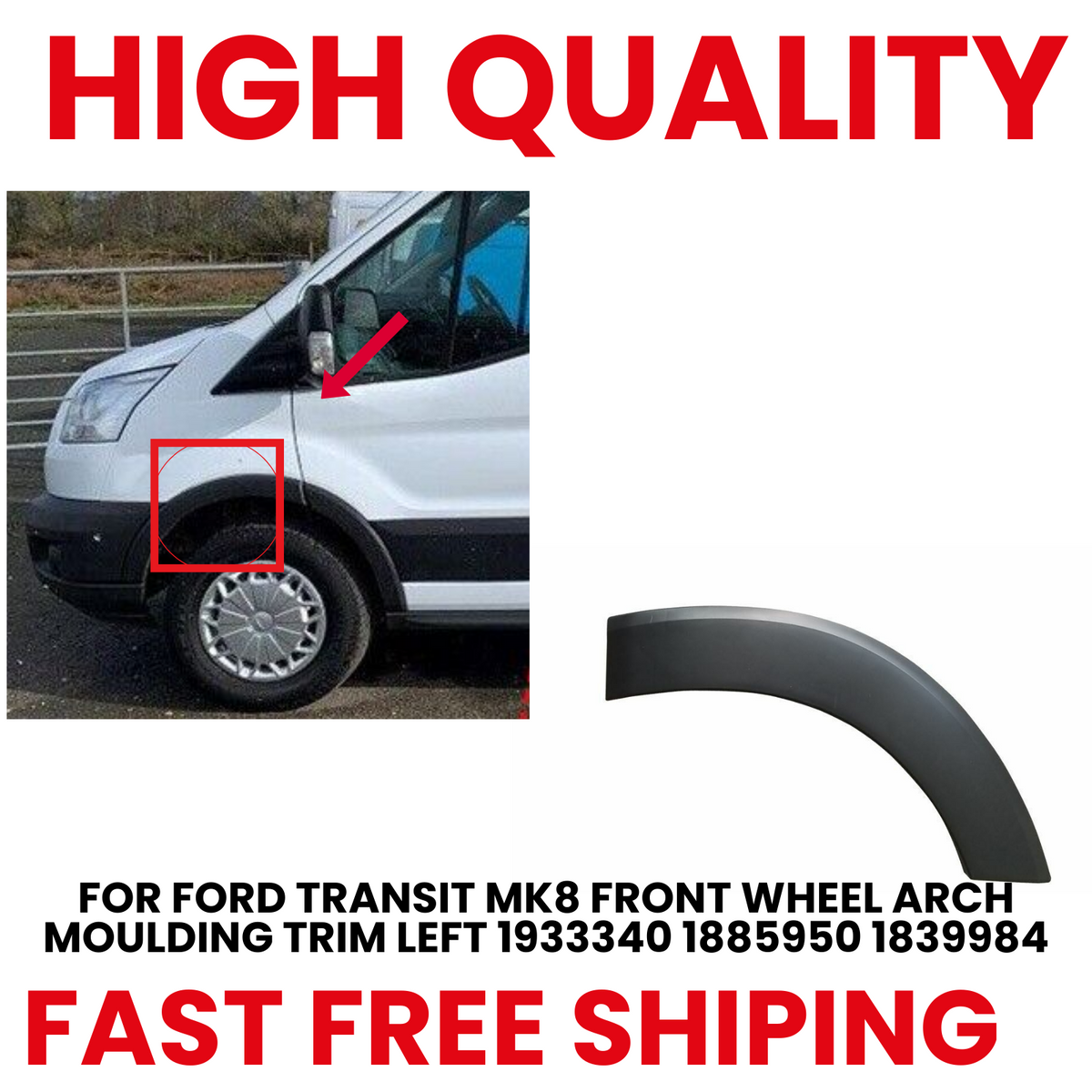 Radlauf Für Ford Transit 2000 - 2013 Vorne Links, 80,00