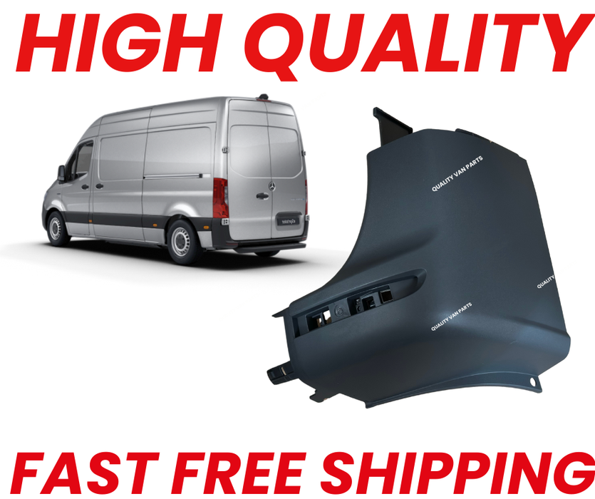 Right Rear Corner Bumper for Mercedes Sprinter W907 W910 2018  to 2023 Offside O/S - Grey