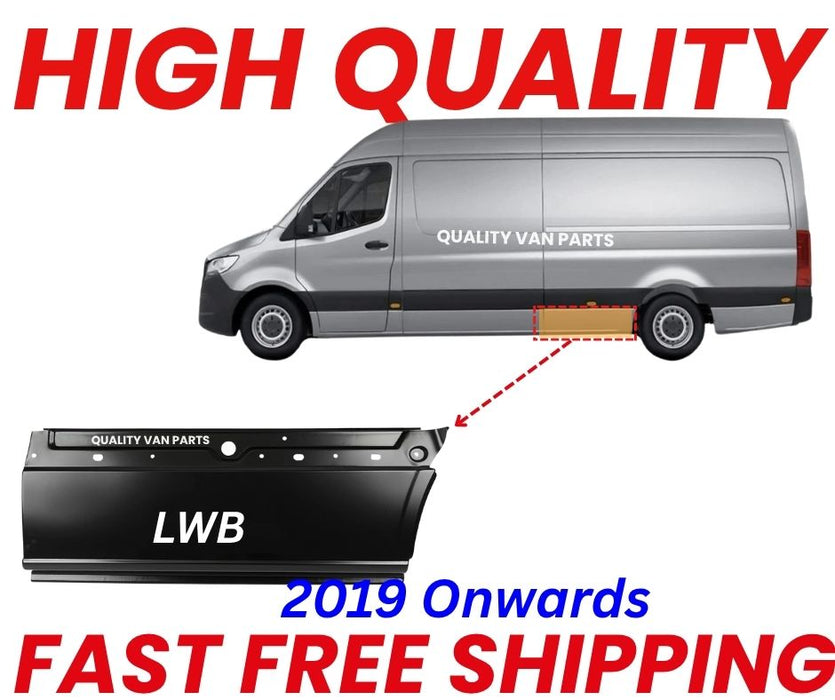 Mercedes Sprinter LWB Side Lower Panel Metal Steel Repair Moulding N/S 2019 onward