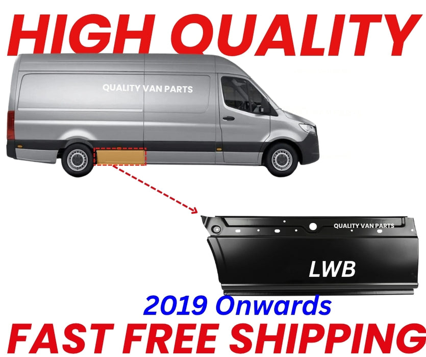 Mercedes Sprinter LWB Side Lower Panel Metal Steel Repair Moulding O/S 2019 onward