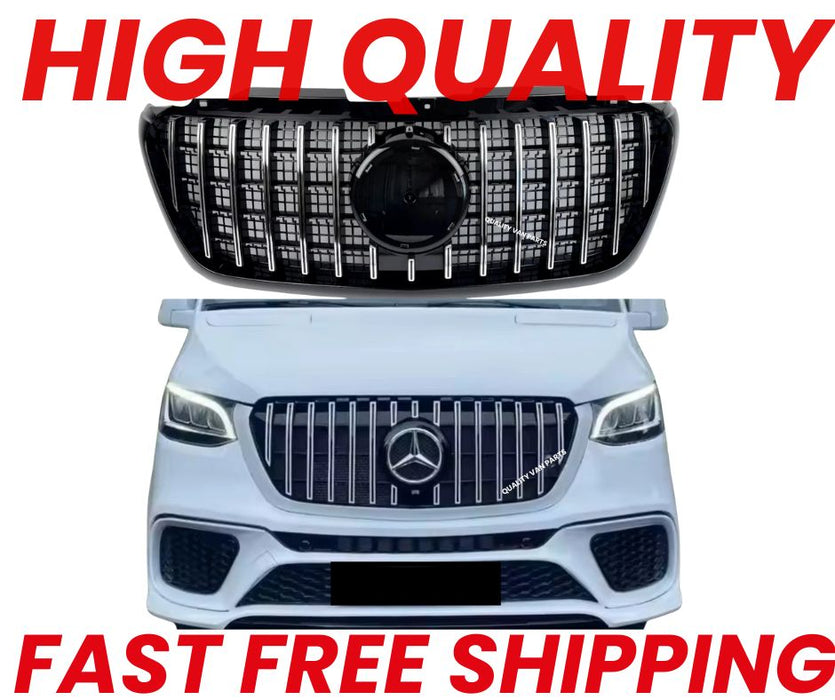 For Mercedes W907 Panamericana Front Radiator Grille Sprinter 2018-2025 Facelift
