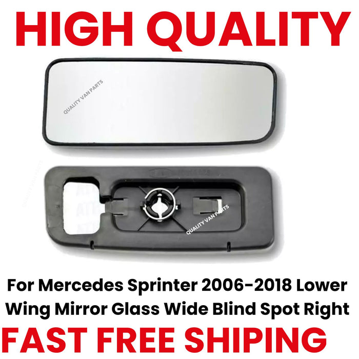 For Mercedes Sprinter 2006-2018 Lower Wing Mirror Glass Wide Blind Spot Right