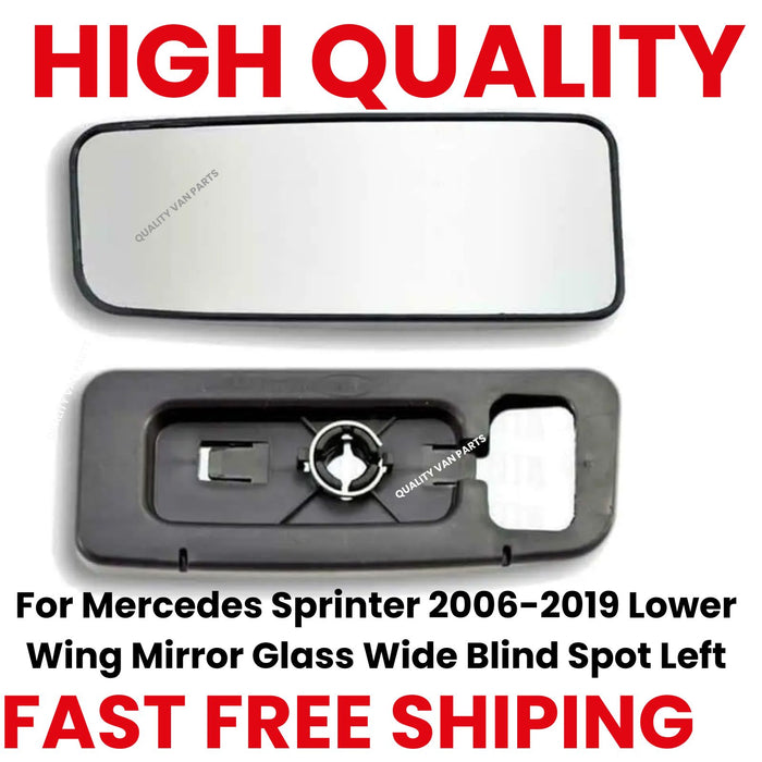 For Mercedes Sprinter 2006-2019 Lower Wing Mirror Glass Wide Blind Spot Left