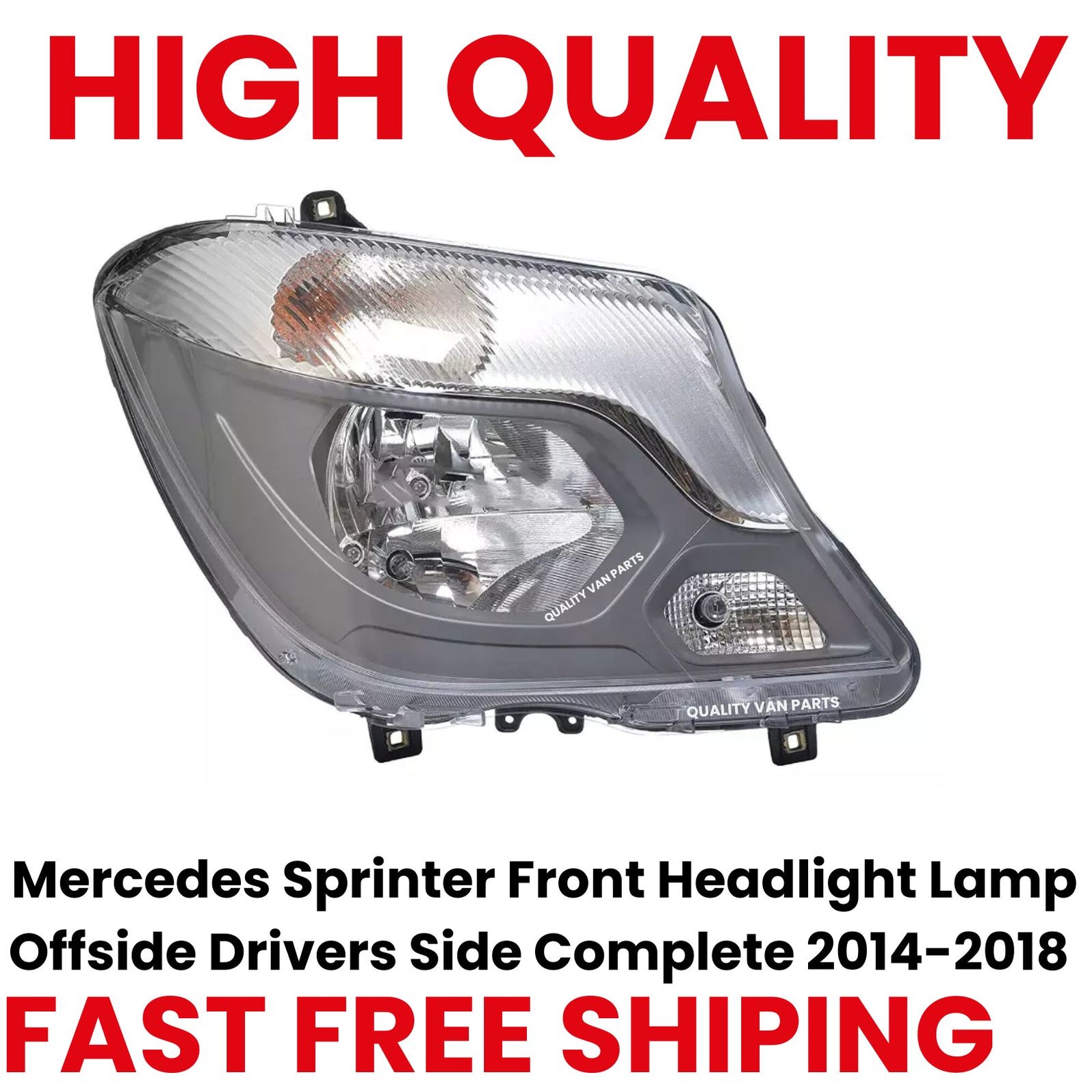 Mercedes Sprinter Front Headlight Lamp Offside Drivers Side Complete 2 ...