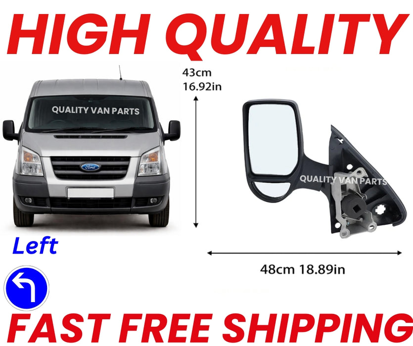 Ford Transit MK6 MK7 2000-2014 Door Wing Mirror Manual Short Arm Passenger Side