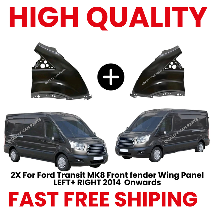 For Ford Transit MK8 Front fender Wing Panel LEFT+ RIGHT 2014  Onwards