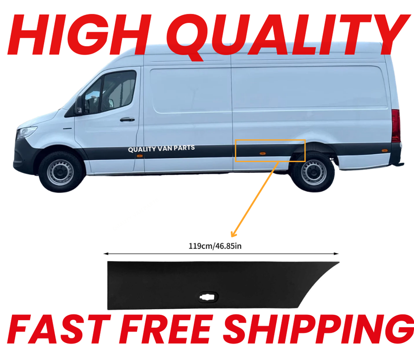 For Mercedes Sprinter W907 LWB Protective Moulding Right R/S 2018 on Plastic Trim
