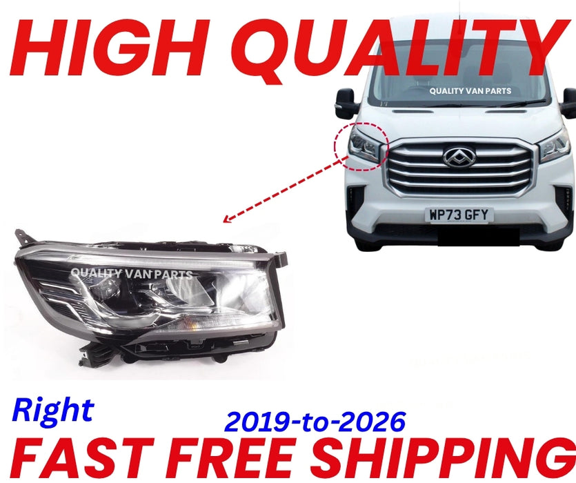 new Headlamp light Halogen Right Drive OSF for MAXUS Deliver9 eDeliver9