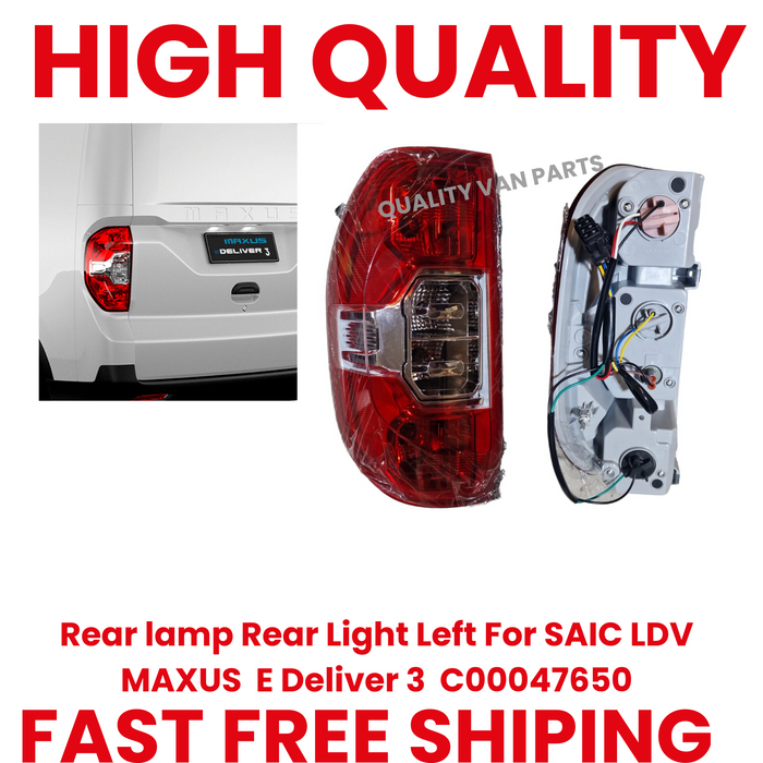 Rear lamp Rear Light Left For SAIC LDV MAXUS e Deliver 3 C00047650