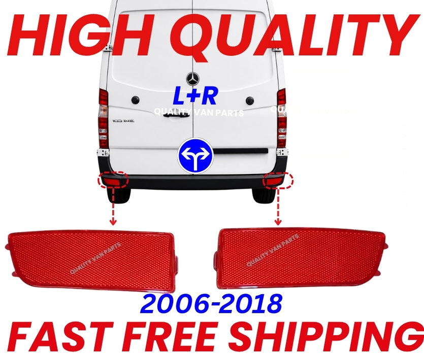 FOR MERCEDES SPRINTER REAR BUMPER RED REFLECTOR 2006-2018 LEFT AND RIGHT RH&LH