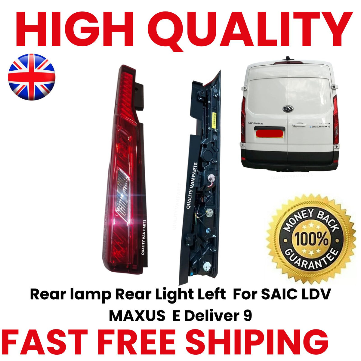 Ldv Maxus Rear Engine Mount Rear lamp Rear Light Left For SAIC LDV MAXUS E Deliver 9 — T&T Repair&Parts