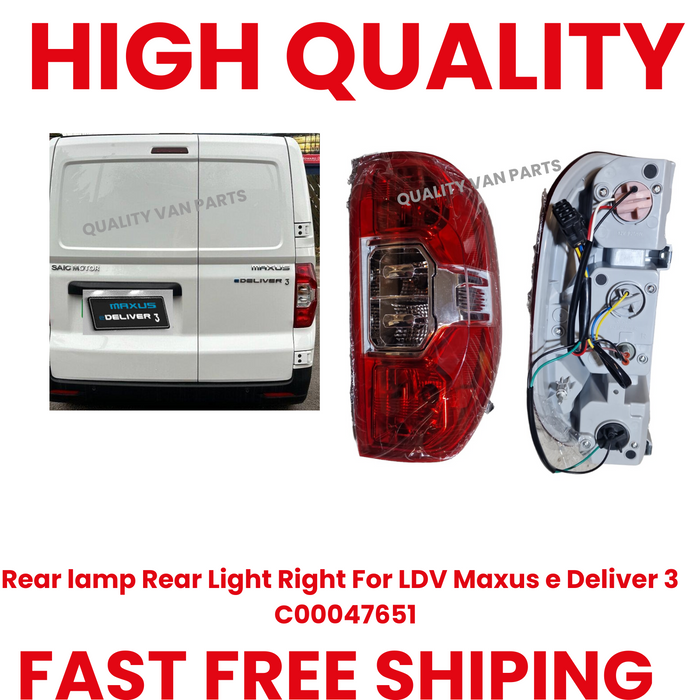 Rear lamp Rear Light Right For LDV Maxus e Deliver 3  C00047651