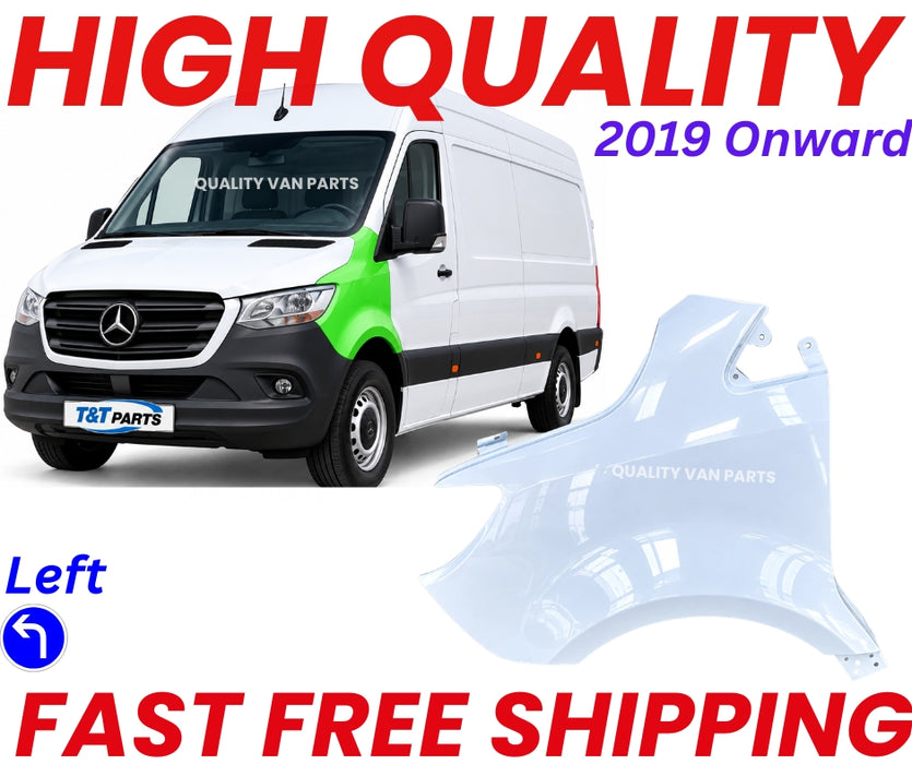 Mercedes Sprinter W907 W910 Front Left Wing Fender N/S Painted White 2019-2026