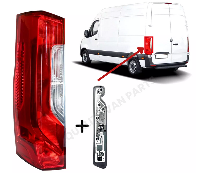 Rear Left Tail Light Lamp for Mercedes Sprinter W907 W910 2018+ with Bulb Holder & Circuit Board N/S