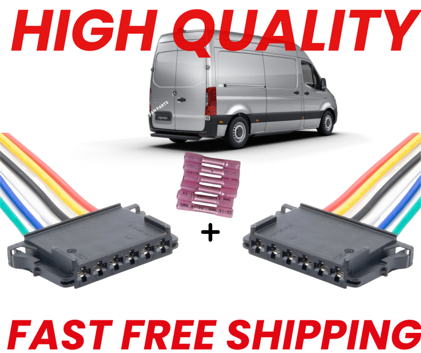 Fits Mercedes Sprinter W907 2018-Onwards Tail Light Connectors Pair Left + Right