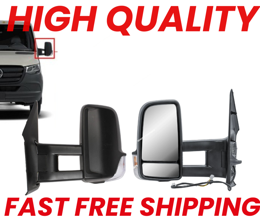 Fits Mercedes Sprinter W907 2018-Onwards Left Side Door Wing Mirror Long Arm