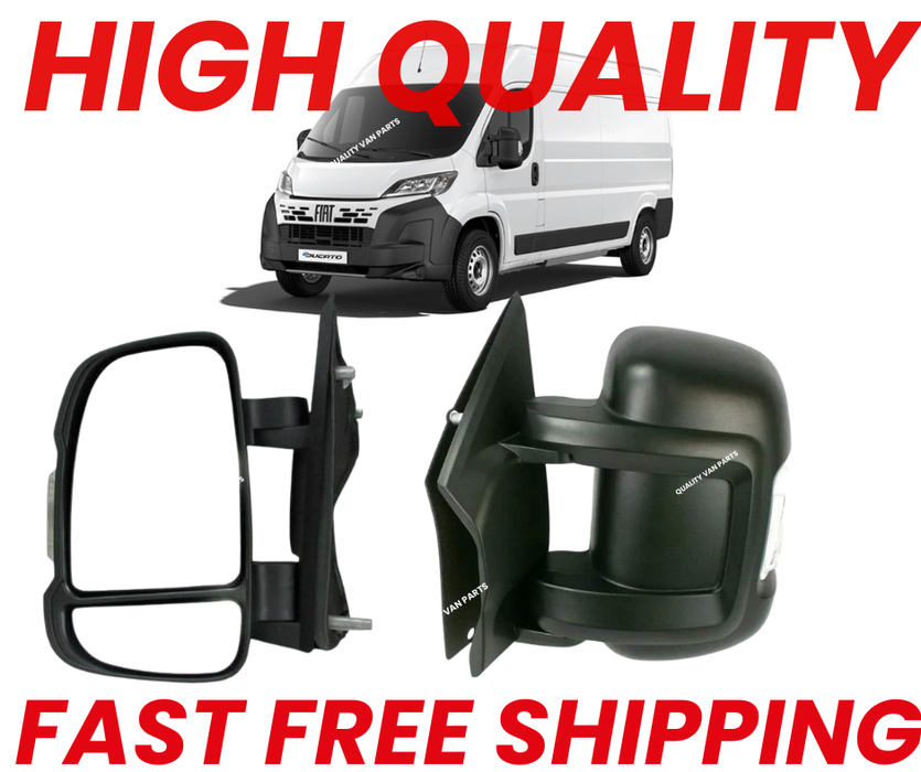 Fits Fiat Ducato 2006-2024 Left Side Door Wing Mirror Manual Short Arm