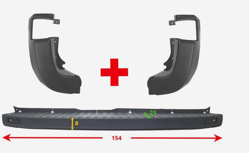 Rear Bumper Set For FORD Transit MK8 V363 08.2013 on
