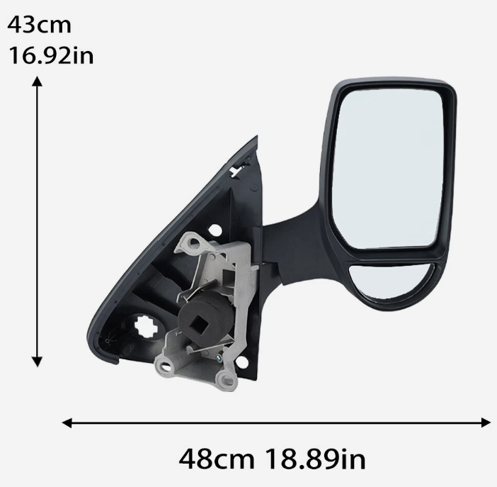 Ford Transit MK6 MK7 2000-2014 Door Wing Mirror Manual Short Arm Drivers Side