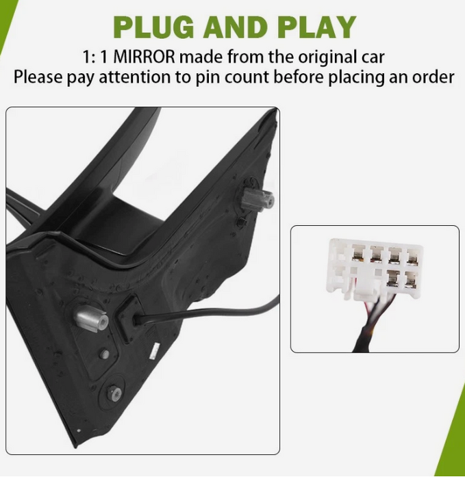 For MAXUS Deliver 9 eDELIVER 9 2020+ Left Door Wing Mirror Electric Heated N/S