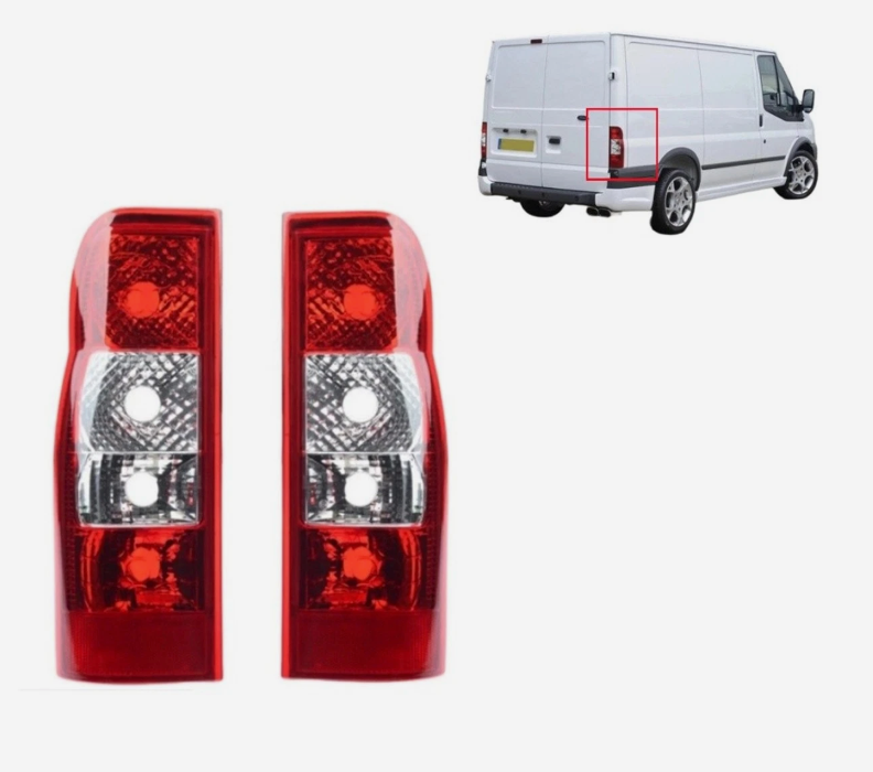 Pair Rear Tail Light Brake Lamp Lens For Ford Transit MK7 2006-2014 Left+Right